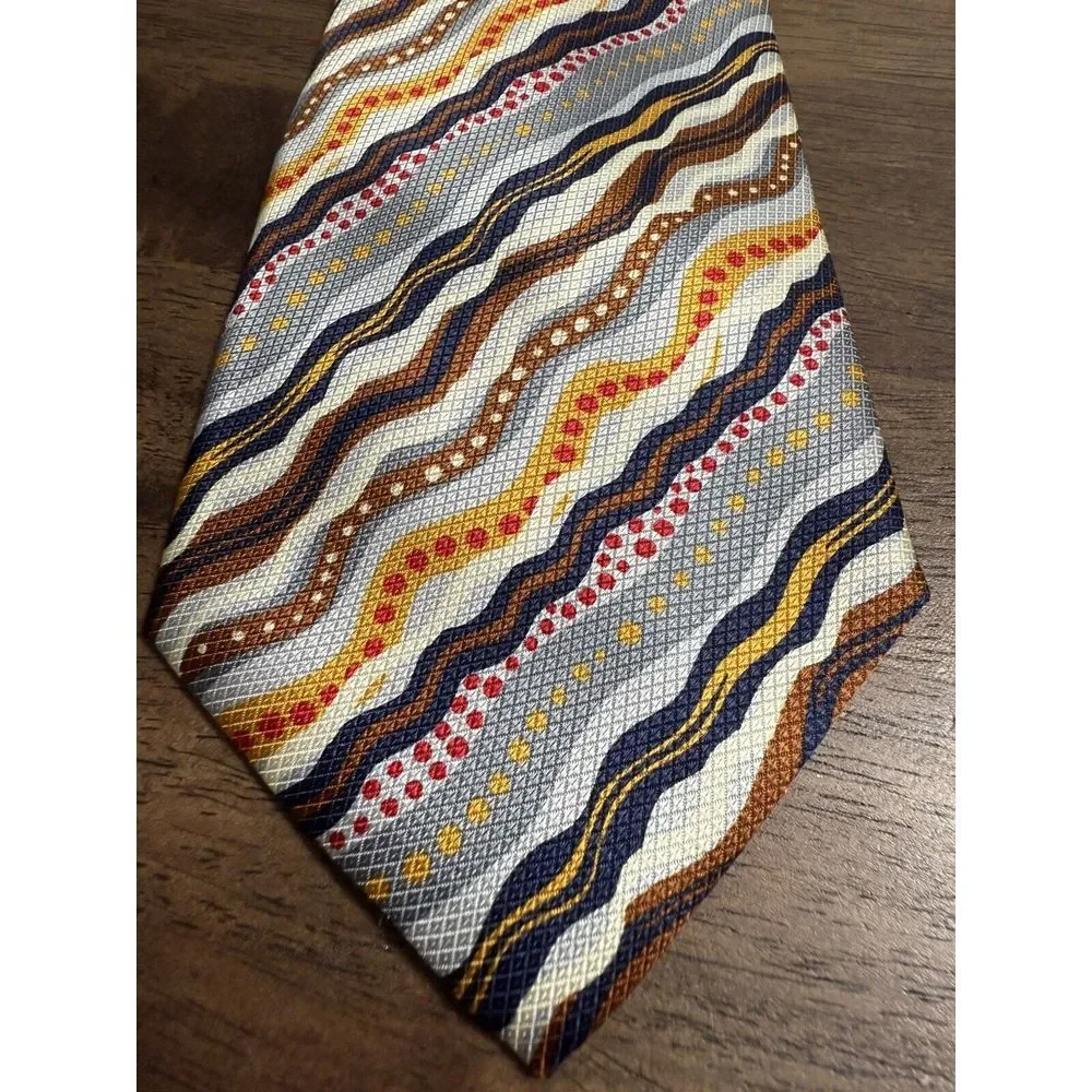 Missoni Cravatte Silk Tie Mens‎ Colorful Signature Striped Necktie ITALY